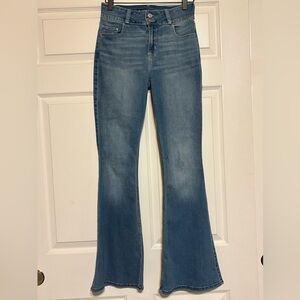 Hollister Women’s Denim Flare Stretch High Rise Blue Jeans